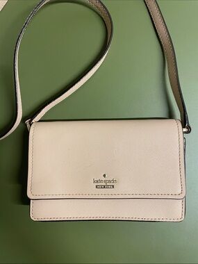 kate spade Blush Pink Leather Crossbody with Gold Logo